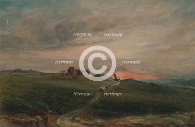 Stonehenge at Sunset, 1836. Creator: Unknown.