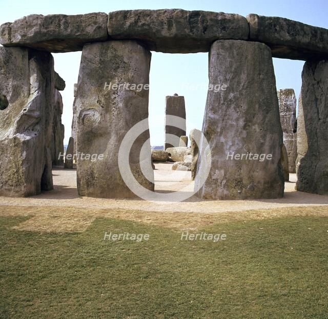 Stonehenge from the west, 25th century BC. Artist: Unknown