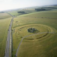 Stonehenge from the air, Wiltshire