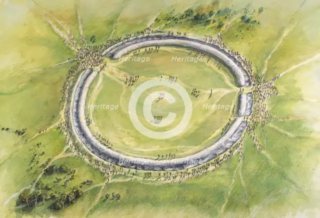 Stonehenge Phase 1, c30th century BC, (c1990-2010). Artist: Mike Seaforth.