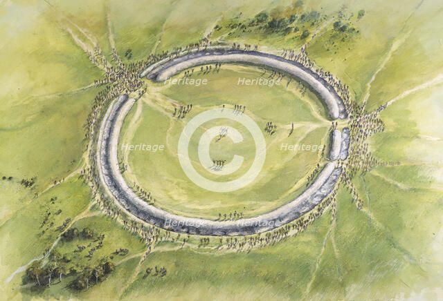 Stonehenge Phase 1, c30th century BC, (c1990-2010). Artist: Mike Seaforth.