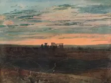 Stonehenge: Sunset 1909. Artist: JMW Turner