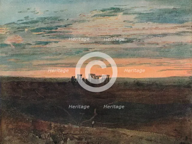 'Stonehenge: Sunset', 1909. Artist: JMW Turner.