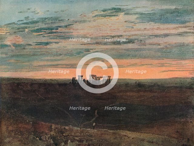 'Stonehenge: Sunset', 1909. Artist: JMW Turner.