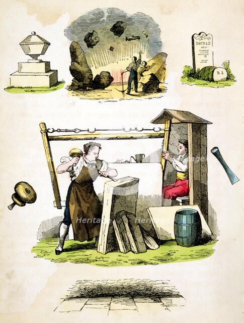 Stonemasons, c1845 Artist: Unknown