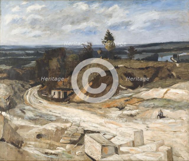 Stonequarry by the River Oise II, 1877. Creator: Carl Fredrik Hill.