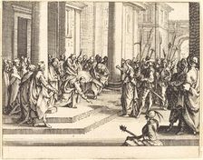 Stoning of Jesus, 1635. Creator: Jacques Callot