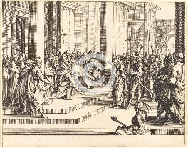 Stoning of Jesus, 1635. Creator: Jacques Callot.