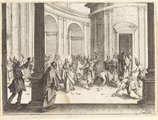 Stoning of Jesus, 1635. Creator: Jacques Callot