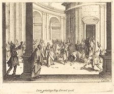 Stoning of Jesus, 1635. Creator: Jacques Callot