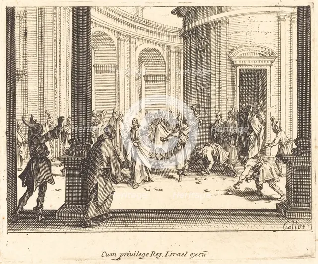 Stoning of Jesus, 1635. Creator: Jacques Callot.