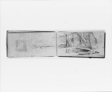 Stony Clove, June 26, 1870; Landscape Composition (verso, from sketchbook), 1870. Creator: Jervis McEntee