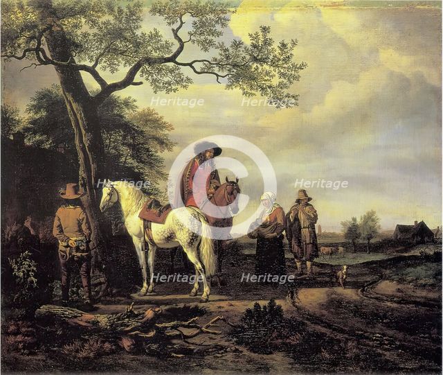 Stop in the Way, 1660. Creator: Adriaen van de Velde.