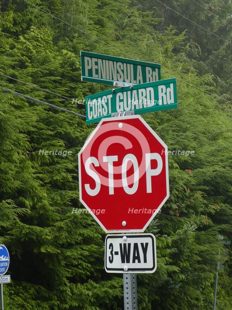 Stop road sign, British Columbia, Canada 2018. Creator: Unknown.