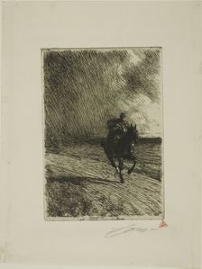 Storm, 1891. Creator: Anders Leonard Zorn