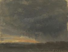 Storm Clouds with Rain, 1833. Creator: Johan Christian Dahl