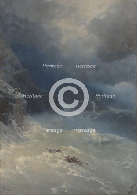 Storm at Cape Aya, 1899. Creator: Aivazovsky; Ivan Konstantinovich (1817-1900).