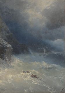 Storm at Cape Aya, 1899. Creator: Aivazovsky; Ivan Konstantinovich (1817-1900)