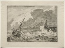 Storm at Sea, 1701. Creator: Ludolf Backhuysen (Dutch, 1631-1708); Ludolf Backhuysen (Dutch, 1631-1708)