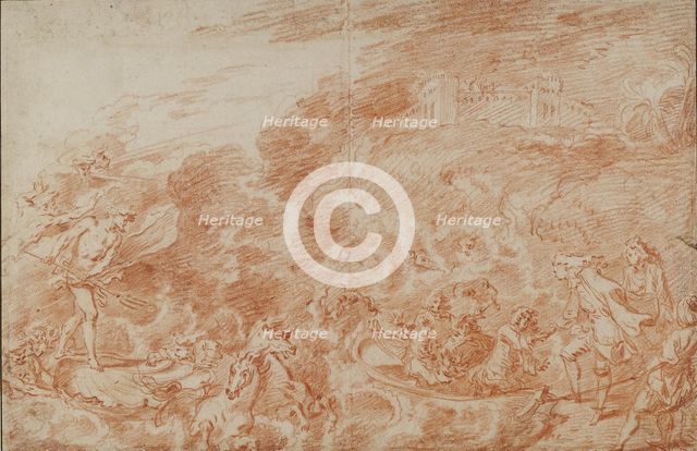 Storm at Sea, 18th century. Artist: Jean-Antoine Watteau.