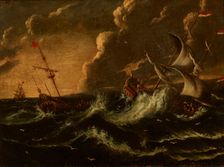 Storm at Sea, 2nd half of 17th century. Creator: Unknown