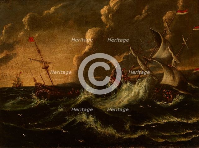 Storm at Sea, 2nd half of 17th century. Creator: Unknown.
