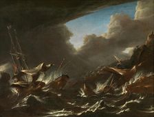 Storm at Sea, early-mid 17th century. Creator: Andries van Eertvelt