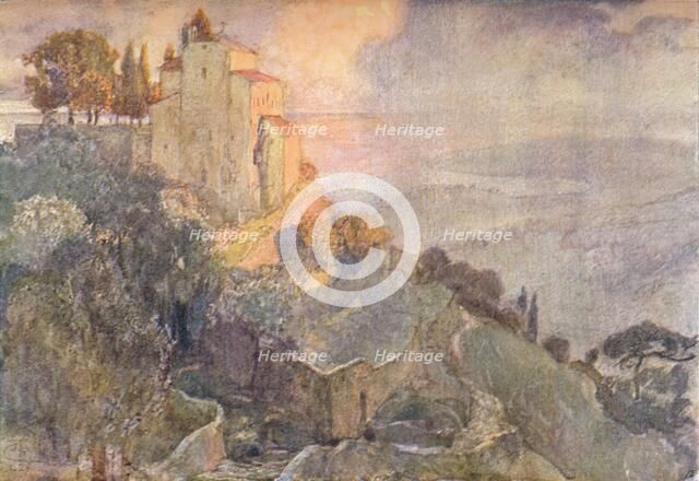 'Storm at Sunset on the Rivera', c19th century. Artist: Joseph Walter West.