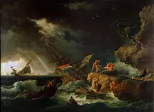 Storm at the Sea 1740s. Artist: Claude-Joseph Vernet