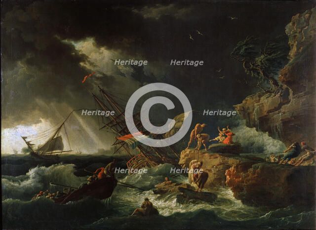 'Storm at the Sea', 1740s.  Artist: Claude-Joseph Vernet