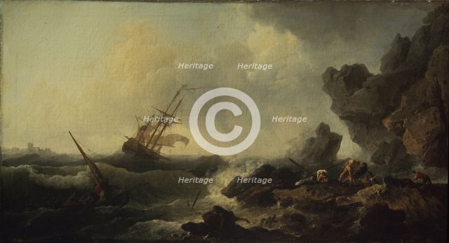Storm at the Sea. Artist: Vernet, Claude Joseph (1714-1789)