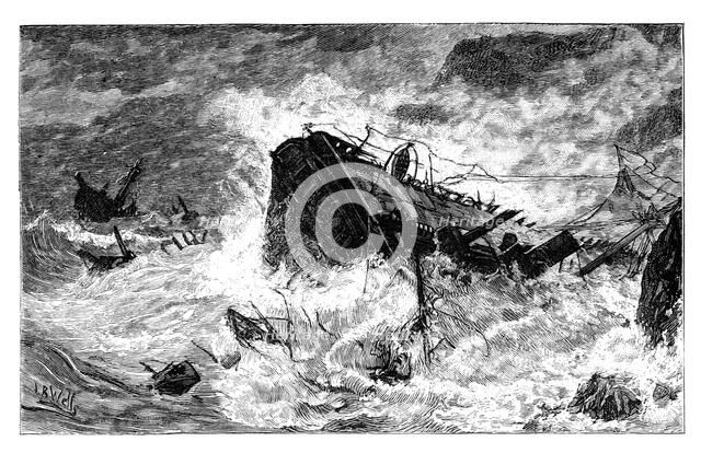 Storm, Balaclava, Ukraine, c1888. Artist: Unknown