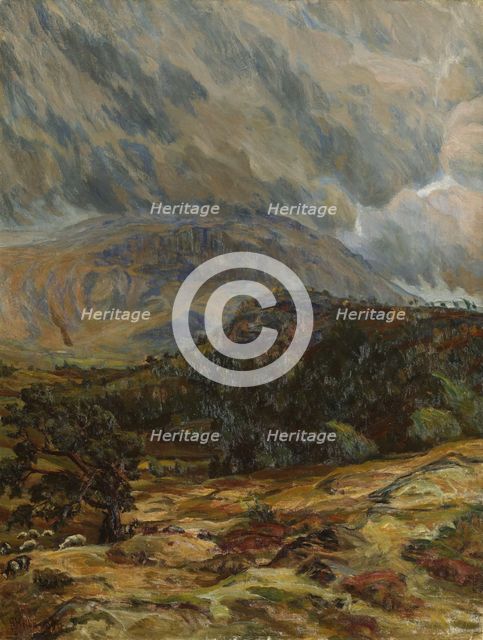 Storm in the Mountain, 1899. Creator: Kristen Holbø.