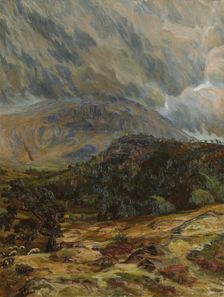 Storm in the Mountain, 1899. Creator: Kristen Holbø