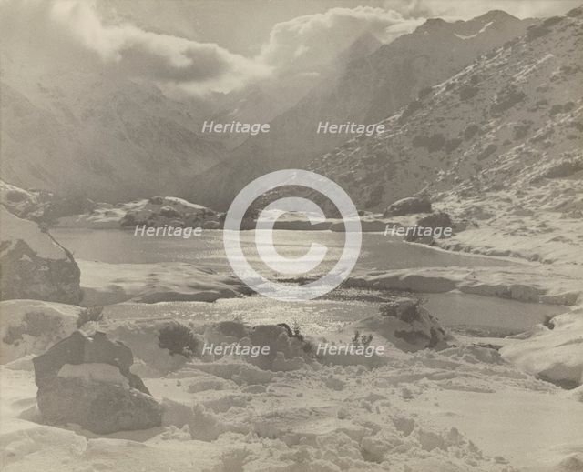 Storm in the mountains, Mt Cook, N.Z,  c.1938-1946. Creator: Thelma Kent.