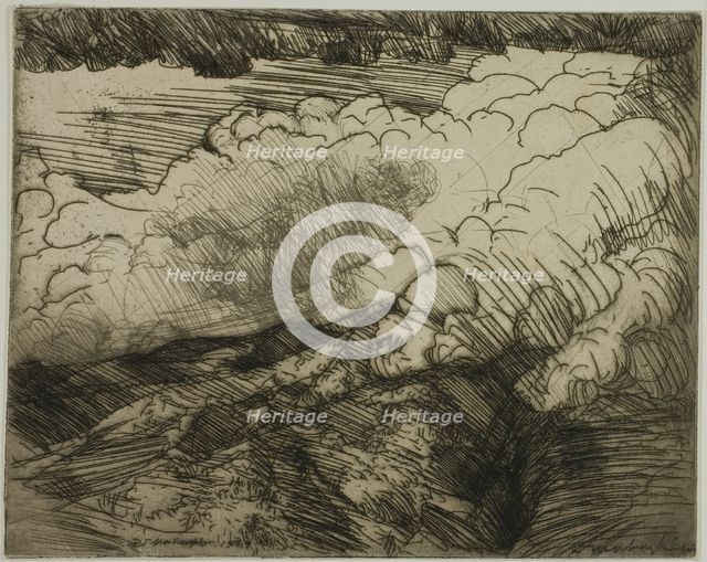 Storm in the Alps, Switzerland, 1908. Creator: Donald Shaw MacLaughlan.