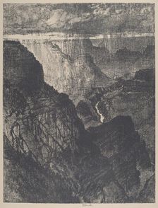 Storm in the Grand Canyon, 1912. Creator: Joseph Pennell