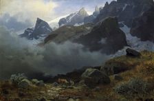Storm in the Highlands, 1847. Creator: Hans Gude