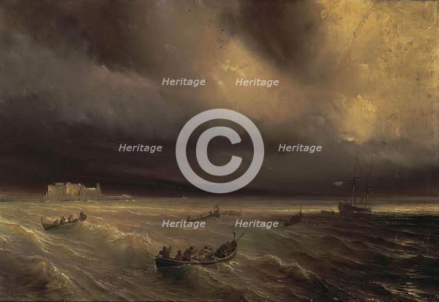 Storm in the Sea, 1832. Creator: Theodore Gudin.