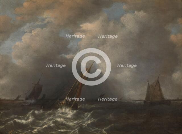 Storm on the Meuse River, 1668. Creator: Hendrik Martensz. Sorgh.