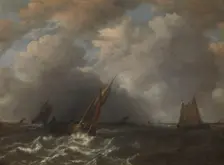 Storm on the Meuse River, 1668. Creator: Hendrik Martensz. Sorgh