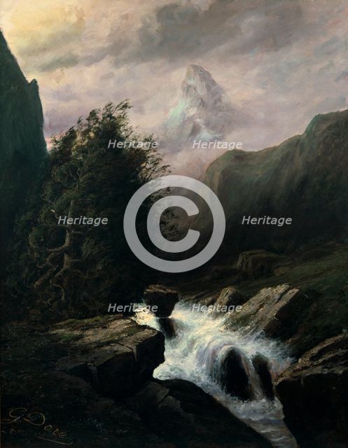 'Storm on the Cervin Mountain', 19th century.  Artist: Gustave Doré