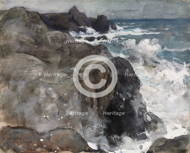 Storm on the Island of Yeu, 1916. Creator: Auguste Louis Lepère (French, 1849-1918).