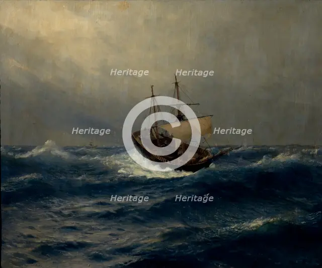 Storm on the Sea, 1887. Artist: Lagorio, Lev Felixovich (1827-1905)