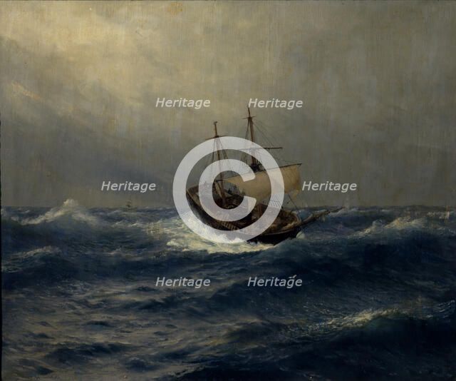 Storm on the Sea, 1887. Artist: Lagorio, Lev Felixovich (1827-1905)