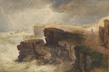 Storm off the Coast, Hastings, 1813. Creator: David Cox the Elder