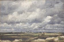 Storm over wide country 1887-1930. Artist: David Muirhead