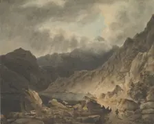 Storm Over A Lake, 1800-1811. Creator: Attributed to Joseph Barber