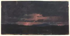 Storm over Hudson Valley, 1867. Creator: Frederic Edwin Church