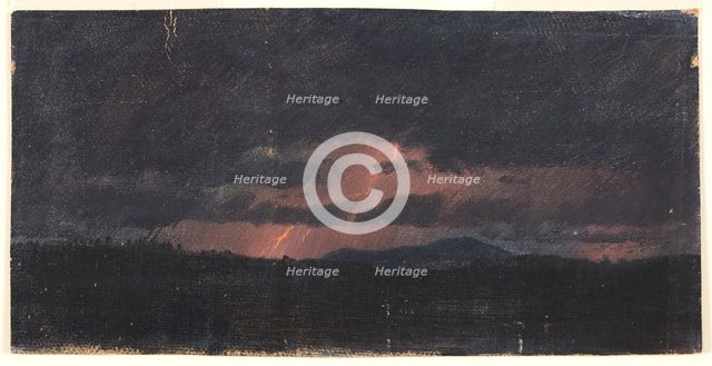 Storm over Hudson Valley, 1867. Creator: Frederic Edwin Church.